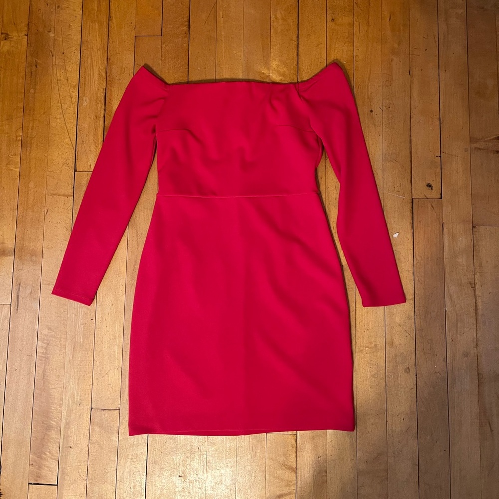 Express red off the shoulder mini dress